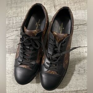 Louis Vuitton Men's Black and Brown Monogram Sneakers